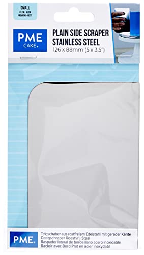 PME Stainless Steel Cake Decorating Side Scraper - 5 x 3.5 inches