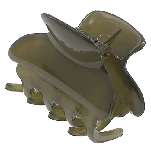 Green 1.5 Inch French Small Hair Claw Clip for Women - Strong Hold, No Slip Grip