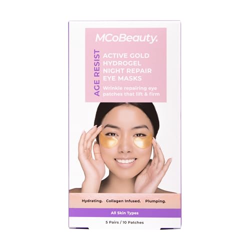 MCoBeauty Active Gold Hydrogel Night Eye Patches for Dark Circles & Puffiness