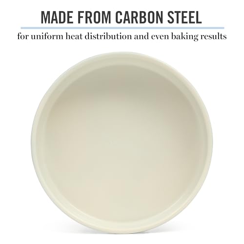 Martha Stewart 8-Inch Round Nonstick Carbon Steel Cake Pan - Teal