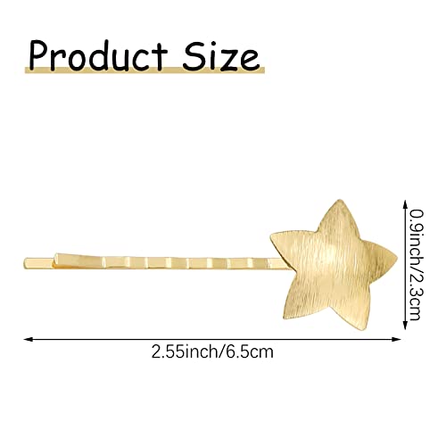 Gold Star Hair Clips 10 Pcs Bridal Bobby Pins for Women & Girls