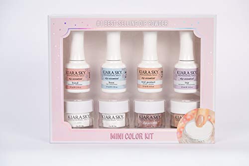 Kiara Sky Mini Nail Dip Kit - Color Powder & Starter Set for Long-Lasting Nails
