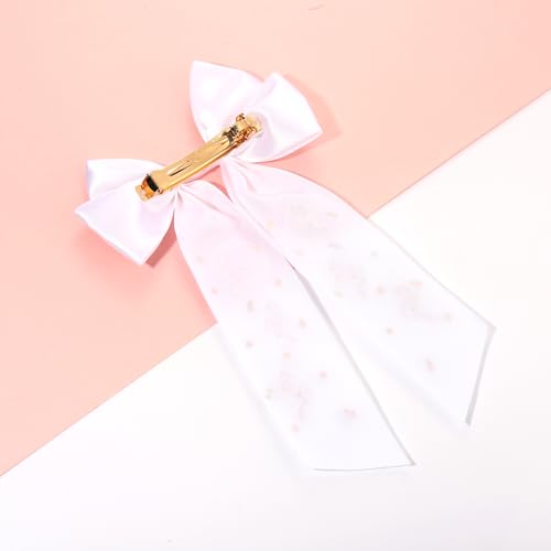 Mokkia Pattern C Western Cowgirl Hair Bows with Charms & Jewels - Pink Rodeo Accessories