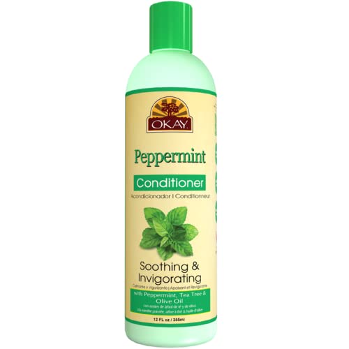 OKAY Peppermint Conditioner, Refreshing & Softening Hair Care - 12 Fl Oz