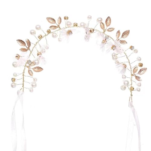 Gold Bridal Hair Vine with Crystals and Pearls Wedding Hair Accessories