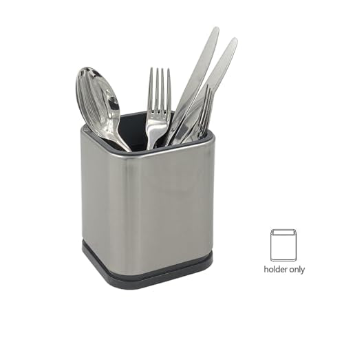 Stainless Steel Utensil Holder - 4.6'' High Small Crock