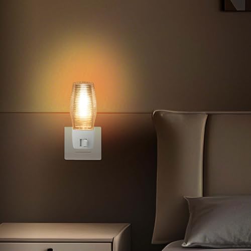 OSKOS 6-Pack Plug-In Night Lights with Manual Switch & Bulbs