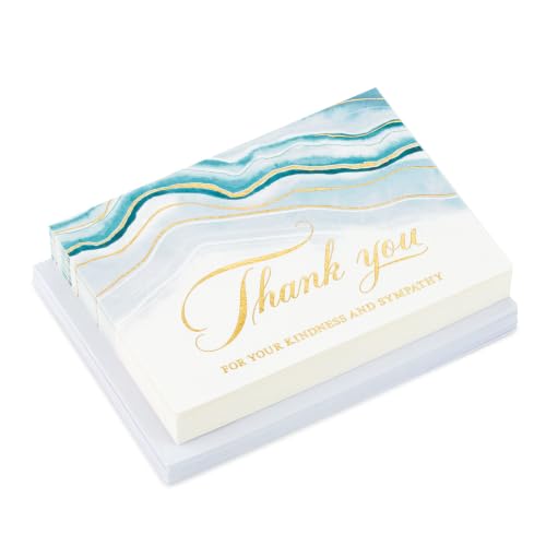 Hallmark Sympathy Thank You Cards - 20-Pack with Agate Design