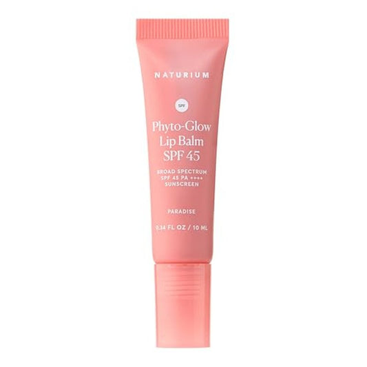Naturium Phyto-Glow Lip Balm SPF 45 | Tinted Gloss with Broad Spectrum Sunscreen | 0.34 FL OZ / 10 mL, Paradise