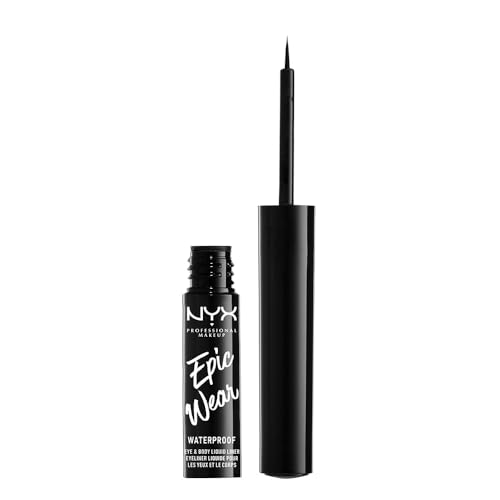 NYX Epic Wear Liquid Eyeliner - Waterproof, Long-Lasting Black