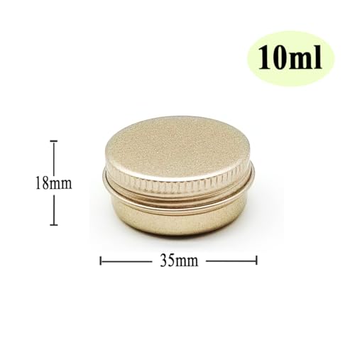 24 Pack 10ml Aluminum Cosmetic Tin Jars with Screw Lids & Accessories