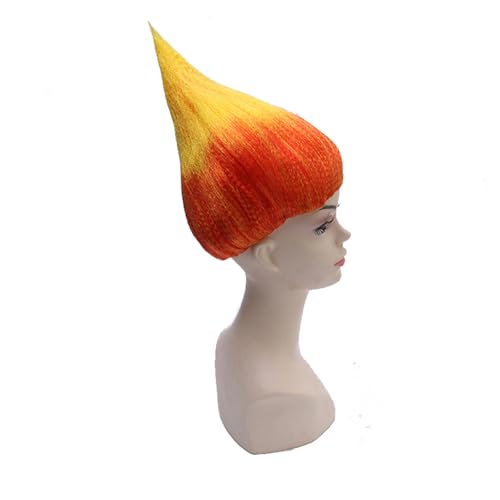 DUDUWIG Flame Color Flame Style Wig Unisex Costume Wig for Kids & Adults