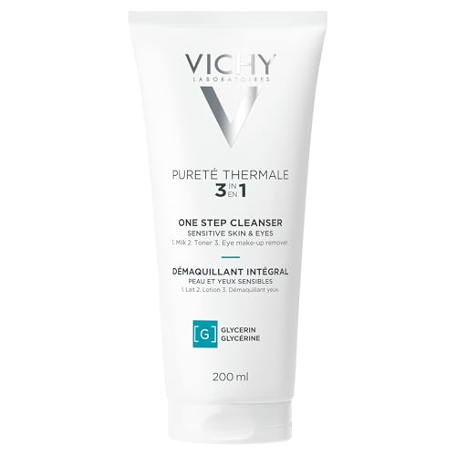Vichy Purete Thermale One Step Cleanser 6.76 oz - Gentle Makeup Remover for Sensitive Skin