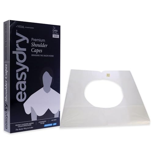 Easydry Professional Technical Shoulder Cape - White Salon Protective Cape