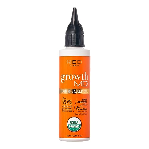 Red by Kiss Growth MD Hair & Scalp Oil 4.5 fl oz | Nourishing Organic Hair Treatment