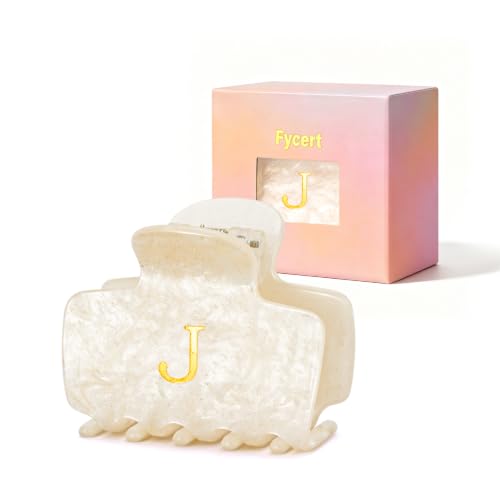 Gold Initial Claw Clip - Personalized 2.1 Inch Hair Accessory for Women & Girls