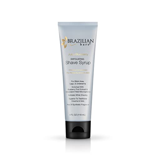 Brazilian Bare Exfoliating Shave Syrup with Blueberry Smooth Shave, Vitamin A & E