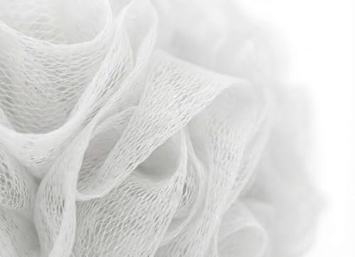 High-Density Mesh Bath Loofah Sponge 4.9'' Natural Recycled Shower Pouf