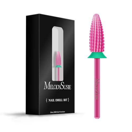 MelodySusie Typhoon Nail Drill Bits Coarse-C Pink Blossom 3/32'' Carbide Tungsten for Acrylic & Gel