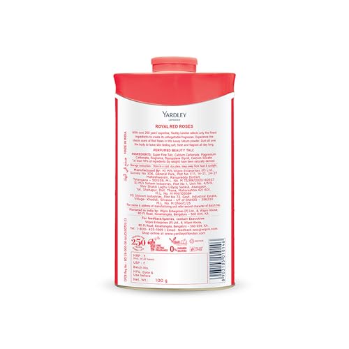 Yardley London Royal Red Roses Perfumed Beauty Talc 100g