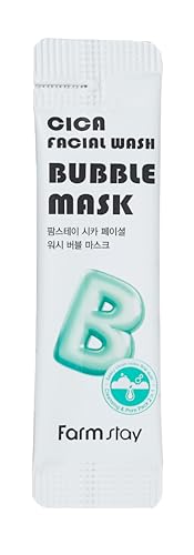 FARMSTAY Cica Bubble Facial Wash Mask - Pore Cleansing & Exfoliating, 20 Pcs
