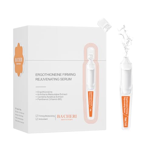 BACHERI Ergothioneine Serum Ampoules 0.03 Fl Oz - Pack of 15 for Anti-Aging & Skin Rejuvenation