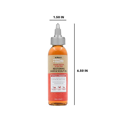 Dr. Miracle's Restoring Hair Oil with Black Castor, Tea Tree & Mango Butter - 4oz