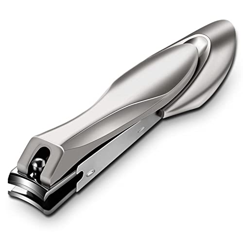 Professional Nail Clippers with Catcher for Thick Toenails - Grey