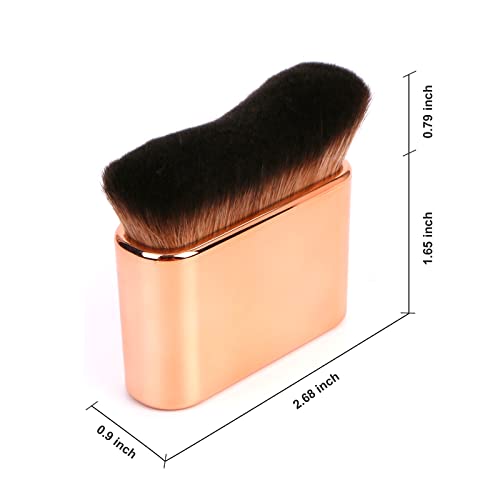 Yoseng Rose Gold Self Tan Brush - Vegan Kabuki for Face & Body, Streak-Free Application