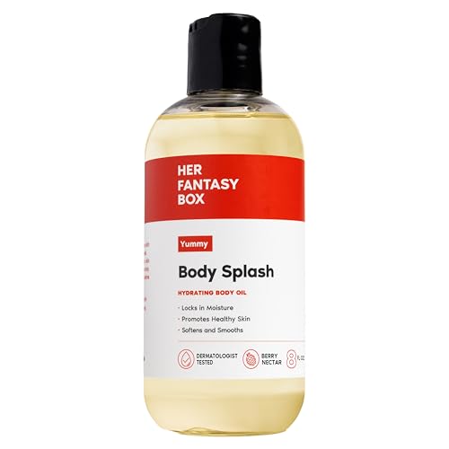 Her Fantasy Box Yummy Hydrating Body Oil 8 Fl Oz - Moisturizing, Non-Greasy Skincare