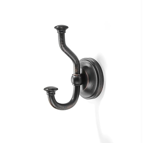 Oil Rubbed Bronze Towel Hooks - Zinc Alloy Wall Mount Coat Rack