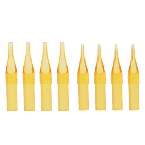 100-Piece Disposable Tattoo Needle Tips Set - Assorted Plastic Nozzles