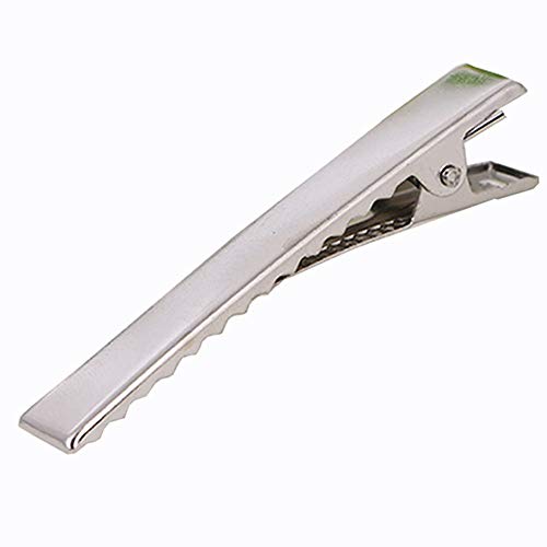 100 Pcs 3.1 Inch Silver Alligator Hair Clips for DIY Styling