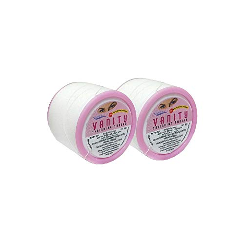 VARDHMAN Extra Soft Eyebrow Threading Thread - 2 Spools, 300m