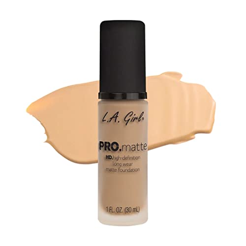 L.A. Girl PRO.Matte Foundation in Bisque GLM672 - Long-Lasting, Buildable Coverage