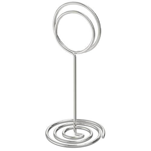 10 Pack Silver Table Card Holders - 3.35" Wire Photo Clips