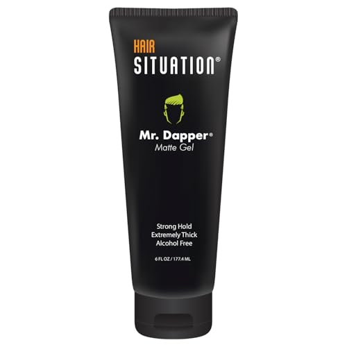 Mr. Dapper Matte Hold Hair Gel for Men - Anti-Frizz, Alcohol-Free, 6 Fl Oz
