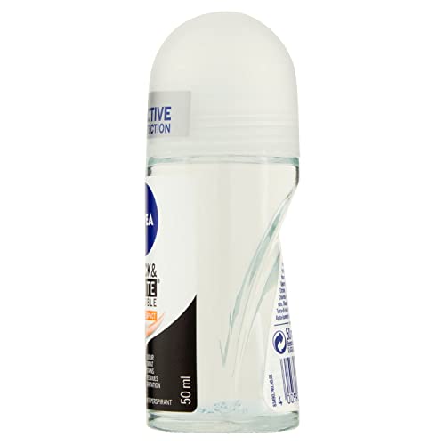 NIVEA Black & White Invisible Women’s Roll-On Deodorant 50ml Long-Lasting Antiperspirant