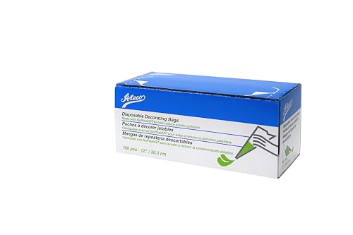 Ateco 12-Inch Disposable Piping Bags with NuPlastiQ, Pack of 100