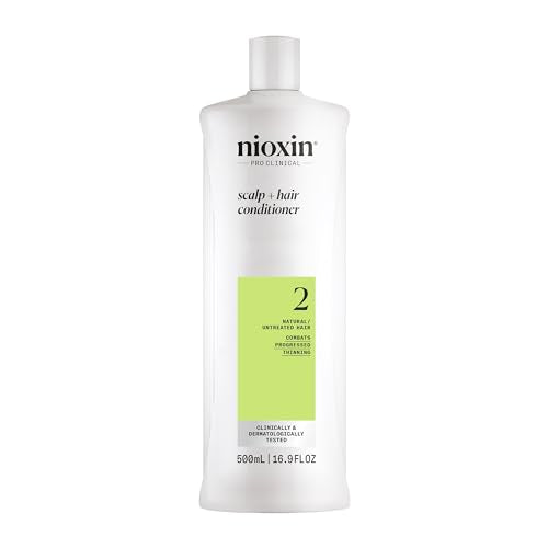 NIOXIN System 2 Scalp + Hair Thickening Conditioner for Natural Hair with Progressed Thinning | Boost Hair Density with Niacinamide & Biotin | Refreshed Scalp with Healthy Shine