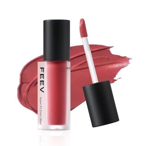 Feev Color Wear Matte Lip Stain - Rosy Day, Long Lasting Velvet Tint