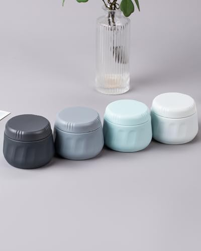 Mrsdry 3oz Travel Containers Set – TSA Approved Refillable Silicone Jars for Toiletries, Leak-Proof, 4 Pack, Black Gray