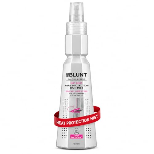 BBLUNT Heat Protectant Spray for Hair - Thermal Shield & Frizz Control, 150ml