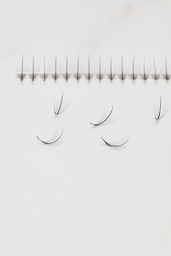 Premade Volume Fans for Eyelash Extensions - C Curl 8-13mm (500 Count) - Black & Brown