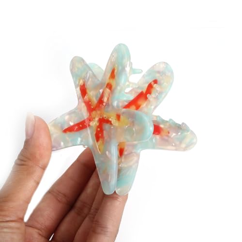 Starfish Hair Claw Clip - Handcrafted Cellulose Acetate Ocean Accessory