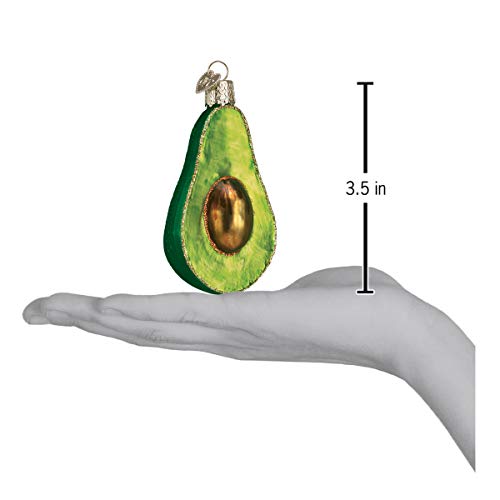 Old World Christmas Handcrafted Avocado Glass Ornament