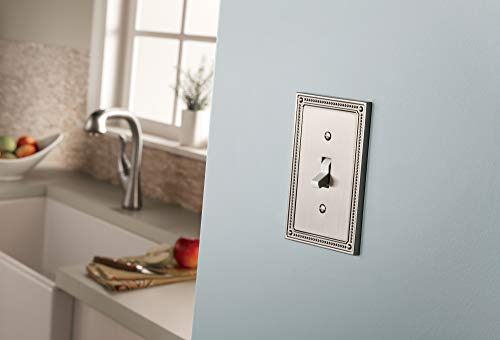 Franklin Brass Classic Beaded Triple Toggle Wall Plate - Brushed Nickel