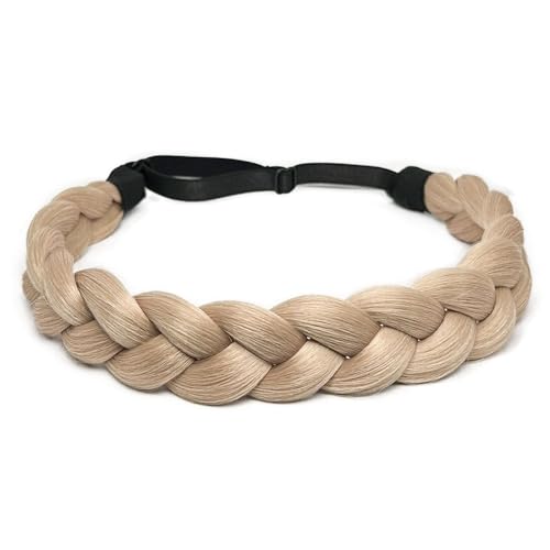 Yisopeid Light Ash Blonde Braided Headband for Women - Handmade Hair Accessory