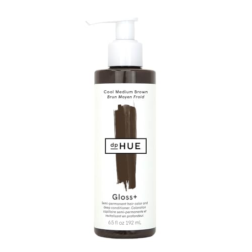 dpHUE Gloss+, Cool Medium Brown - Boosts Fading & Faded Hair Color - 8-12 Applications per Bottle - Lasts Up to 8 Washes