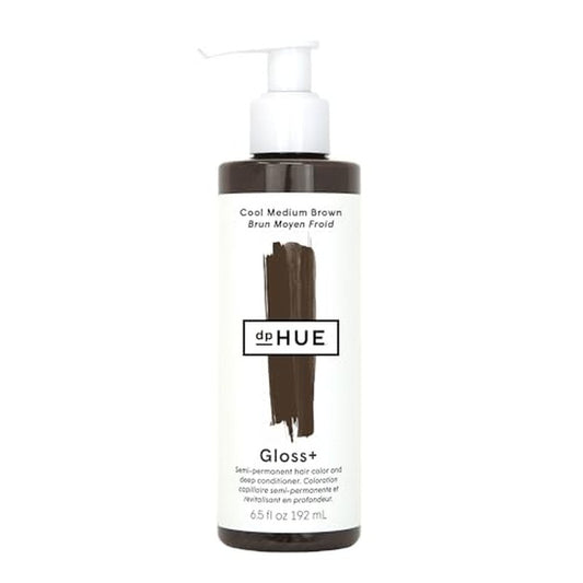 dpHUE Gloss+, Cool Medium Brown - Boosts Fading & Faded Hair Color - 8-12 Applications per Bottle - Lasts Up to 8 Washes